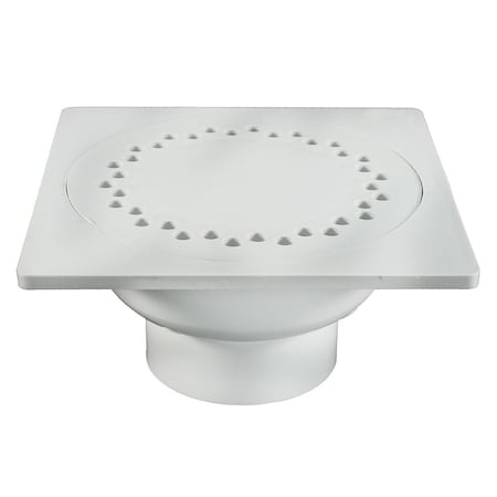 Jones Stephens 9in. x 9in. PVC Bell Trap with 4in. Hub Fit Outlet D42010